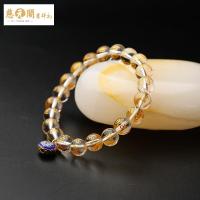 慈元阁开光饰品六字真言如意银锁手链女款白水晶手串送女友礼物