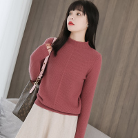 山羊绒衫女套头修身毛衣针织打底羊毛衫RC1820-00220