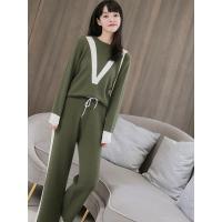 羊绒衫两件套/女套装圆领拼色毛衣针织女RC1836-00390