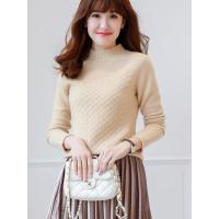 2018秋冬新款羊绒衫女短款套头毛衣半高领针织衫席编打底衫MKL-45-00220