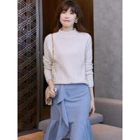 半高领羊绒衫女套头短款加厚山羊绒2018新款宽松针织打底衫毛衣MKL-61-00260