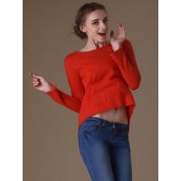 法兰貂清2018春秋前短长喇叭袖羊绒衫女短款套头A型毛衣外套宽松BF1058/00200