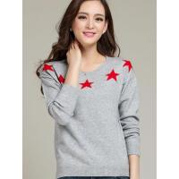 法兰貂秋冬季新款毛衣女修身星星套头针织衫打底衫羊绒衫长袖1070/00250
