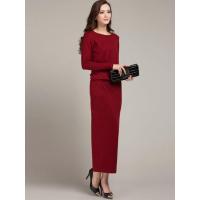 法兰貂2018秋冬新款羊绒衫女套装修身显瘦时尚版型收腰长BF1093/00600