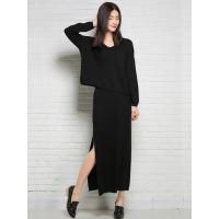 法兰貂 两件套 秋冬宽松长款过膝打底高腰裙套装长裙BF1167/00800