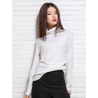 法兰貂女装潮羊绒衫短款秋冬新款打底针织衫堆堆领套头上衣BF1199/00300