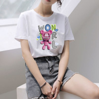 【法兰貂】短袖T恤女春夏季新款白色内搭宽松纯棉短款上衣