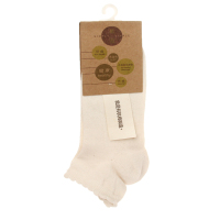 素道棉袜2双装天然有机彩棉休闲简约透气中筒时尚女袜 短袜 SWS0007