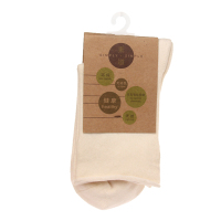 素道女袜2双 天然有机彩棉 卷边休闲秋冬运动时尚透气棉袜 卷边女袜 SWS0011