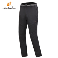 赛丹狐秋冬男女款2018运动软壳裤加绒加厚防风男士迷彩裤子速干保暖裤女潮8M9015