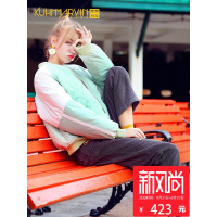库恩玛维秋冬新款女装夹克羽绒服棒球外套小清新学生休闲面包服