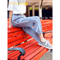 束脚运动裤女春2019夏季新款韩版德芙卫裤宽松百搭九分小脚休闲裤