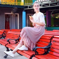荷叶边裙子仙女超仙森系半身裙女00后长裙气质超仙2019夏装新款