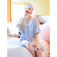 日系睡衣女夏甜美少女公主风小清新学生薄款短袖睡裙荷叶边连衣裙