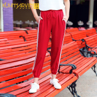 九分运动裤女宽松学生2019韩版休闲裤夏季薄款裤子显瘦哈伦裤潮