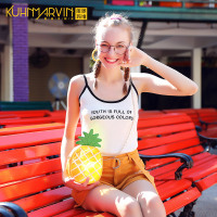 夏季新款字母刺绣针织衫小吊带泫雅背心无袖T恤女内搭上衣外穿潮