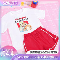 运动套装女潮牌时尚2019新款卡通T恤宽松休闲两件套家居服外穿夏