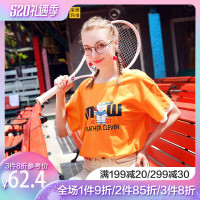 短袖T恤少女夏装2019新款中学生韩版潮宽松休闲百搭上衣闺蜜装潮