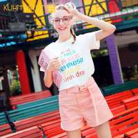 2019新款a字休闲裤子女宽松显瘦高腰阔腿裤夏韩版百搭西装短裤潮