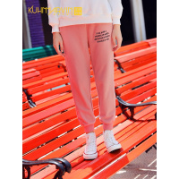 2019新款显瘦高腰运动裤女秋ins潮宽松裤子束脚显瘦休闲裤长裤