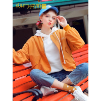 韩版宽松短款飞行员夹克女2019秋季新款外套潮ins棒球服