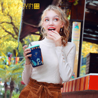 修身半高领长袖上衣女2019秋季新款立领内搭打底衫紧身百搭针织衫