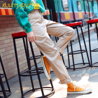 2019秋季新款宽松高腰工装裤女潮ins学生直筒裤超火cec裤子休闲裤