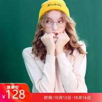 百搭高领吃土毛衣女宽松外穿上衣2019秋冬新款长袖韩版米色针织衫