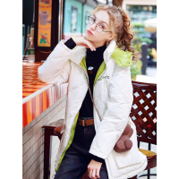 中长款小个子韩版宽松白色羽绒服女2019冬季新款工装外套欧洲站潮