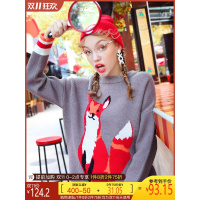 学生洋气上衣女2019秋季新款ins潮慵懒风圆领宽松吃土毛衣女外穿