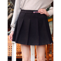 2019秋冬新款百搭黑色高腰半身裙女显瘦A字裙学生短裙毛呢裙子潮