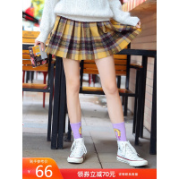 【减70】格子裙女2019秋冬新款毛呢裙子复古半身裙A字裙呢子短裙