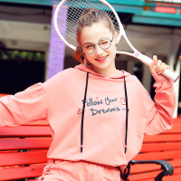 2019初秋新款运动套装女潮牌时尚小个子休闲短裤粉色卫衣两件套潮