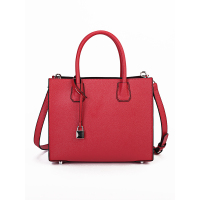 dubaolu都宝路欧美时尚女士手提包时尚休闲大容量红色系二层牛皮单肩包