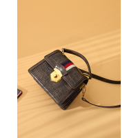 dubaolu都宝路新款女包欧美时尚新品撞色石头纹网红ins百搭手拎女斜挎包包盖式小方包