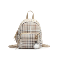 dubaolu都宝路时尚女士双肩包女背包学院风女生包包格纹包