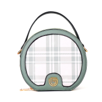 dubaolu/都宝路新款小清新格子小圆包时尚单肩包斜挎包女包