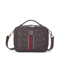 dubaolu/都宝路【撞色印花】新款复古老花包小方包手提包斜挎包单肩包女包