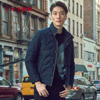 才子男装羽绒服秋冬新款男休闲时尚加厚修身白鸭绒保暖外套上衣