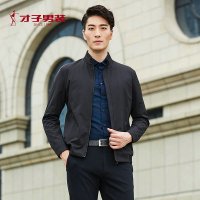 才子男装旗舰店官方2018秋季新款商务立领男夹克中青年修身爸爸装