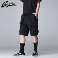 Guuka潮牌休闲短裤男 青少年夏天街头运动多口袋工装五分裤宽松