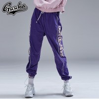 Guuka潮牌港味运动裤女薄款 街头嘻哈BF学院风宽松运动直筒束脚裤