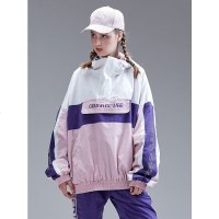 Guuka潮牌粉色防风衣女薄款 2018新款学生嘻哈BF风套头风衣女宽松