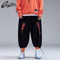 Guuka潮牌运动哈伦裤女宽松 学生嘻哈街舞运动阔腿灯笼九分裤女