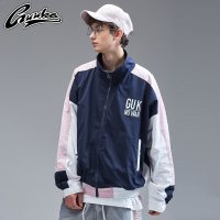 Guuka潮牌冲风衣外套男 青少年潮流港味学院风情侣运动防风衣宽松