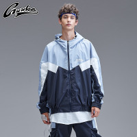 Guuka潮牌防风衣男薄款初中生Hip-hop街舞学生校服运动外套男宽松