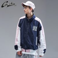 Guuka潮牌冲风衣外套男 青少年潮流港味学院风情侣运动防风衣宽松