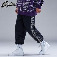 Guuka嘻哈束脚裤男潮牌 青少年街舞日系串标印花运动小脚卫裤宽松