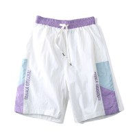 Guuka潮牌运动短裤女2019新款拼接情侣嘻哈印花速干五分裤女宽松