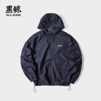 黑鲸印花夹克2019夏季轻薄皮肤衣外套男女同款CWJAJ29048A